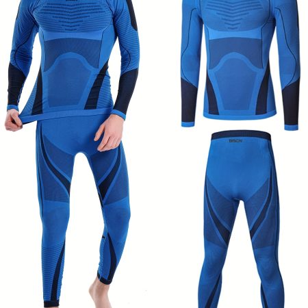 Thermal Underwear Set Ski Wear Gentlemans Compression Seamless Compression Functional Bamboo Fiber Sport Suits For Men