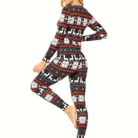 Thermal Underwear Set For Women Long Johns Base Layer Fleece Lined Top Bottom